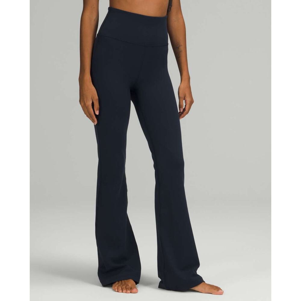 LULULEMON Groove Super-High-Rise Flared Pant Nulu in True Navy Size 4